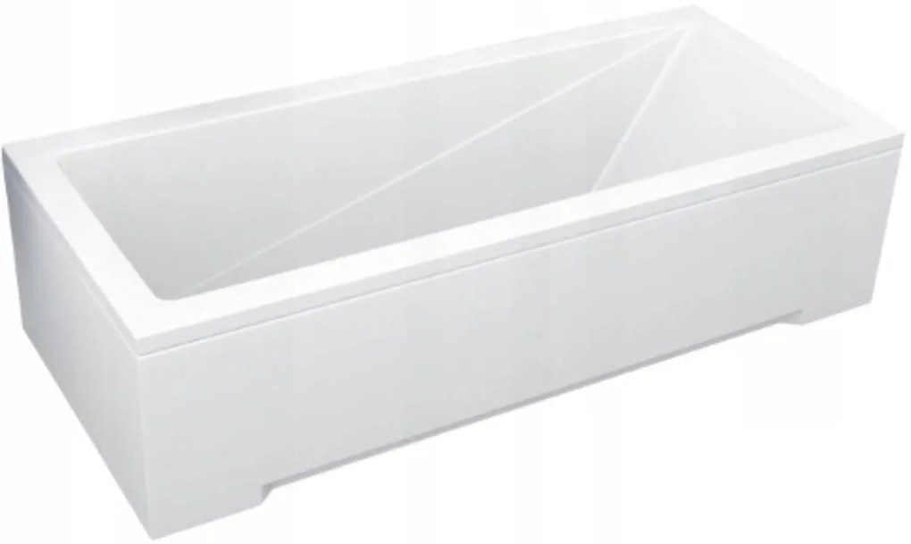 Plazan Modern badpaneel 130x52cm wit glans