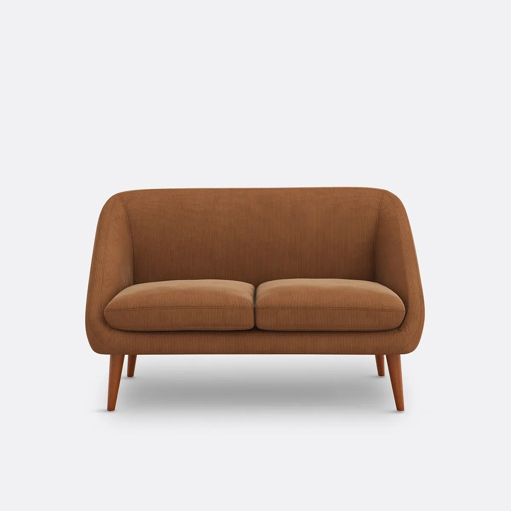 Bank in geribd fluweel 2-zit, Séméon