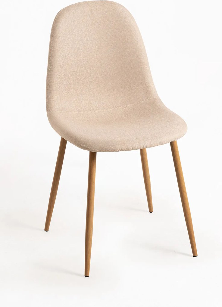 Set 4 Teok Stoffen Stoelen