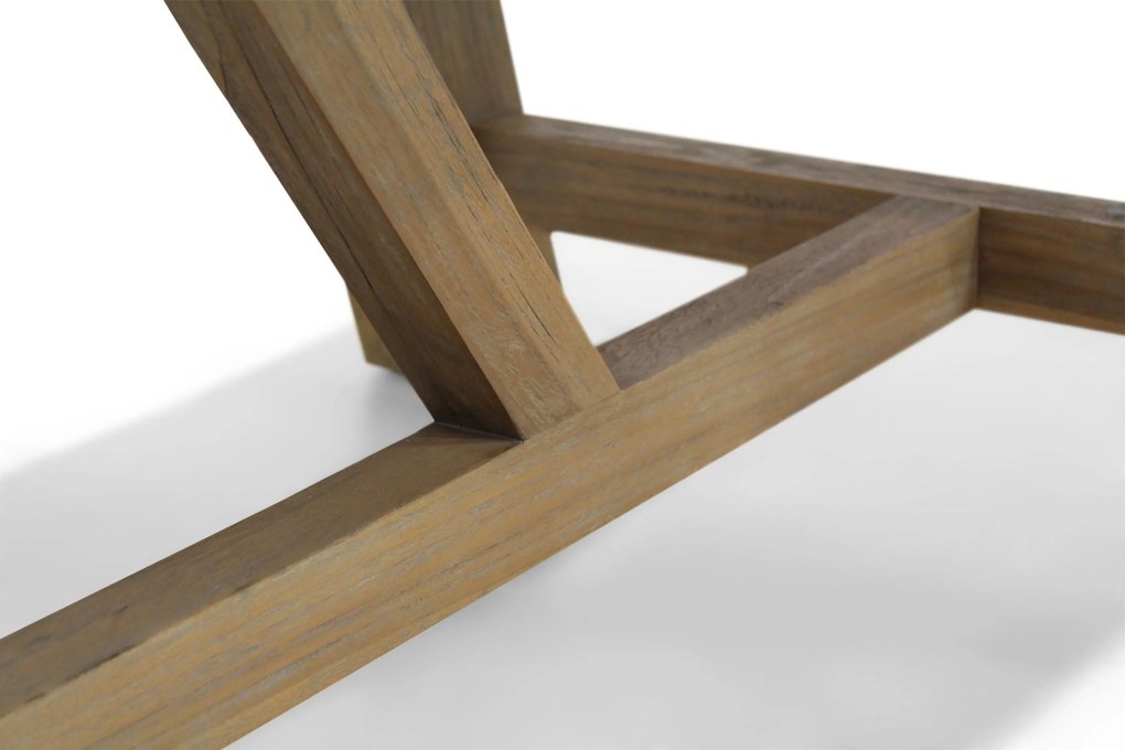 Dining Tuintafel rechthoekig 260 x 100 cm Old teak greywash Lazio