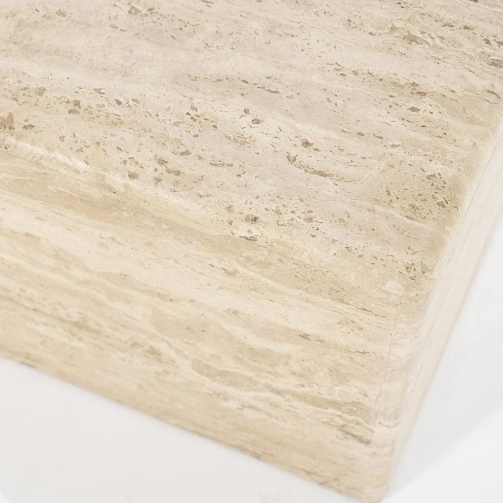 Travertin Salontafel Vierkant - 60 X 60cm.