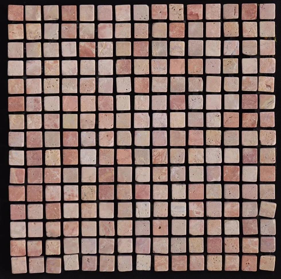 Mozaiek red Marmer 1,5x1,5x1 anticato