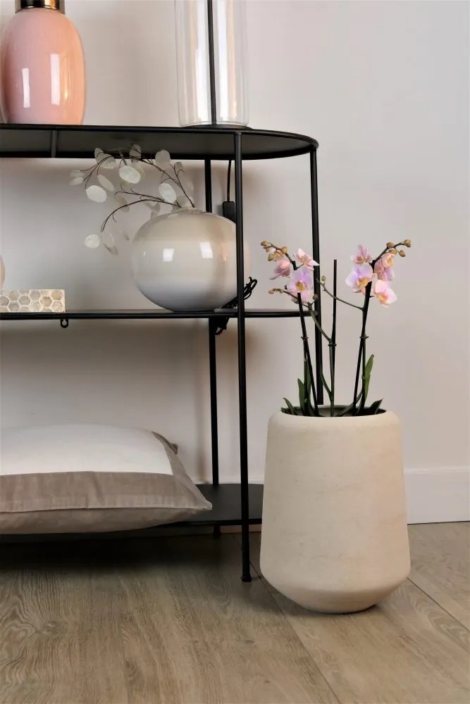 Bloempot wit – bloempot Marbella, middel – bloempot wit