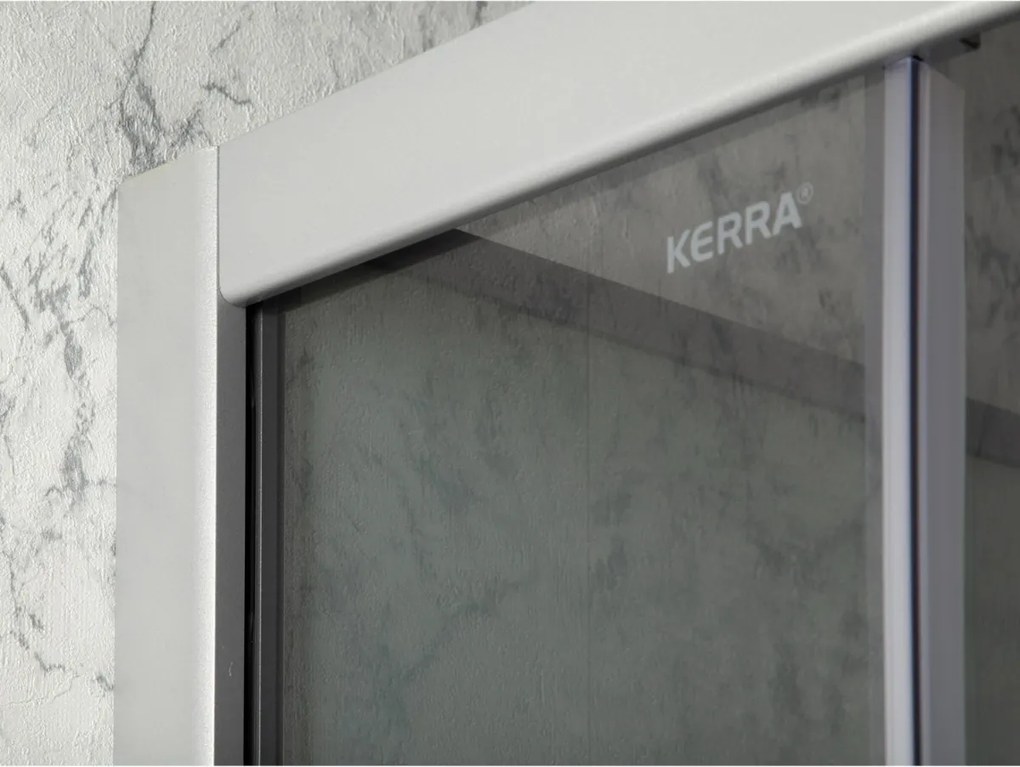 Kerra Evora complete douchecabine met zitting 90x90cm chroom