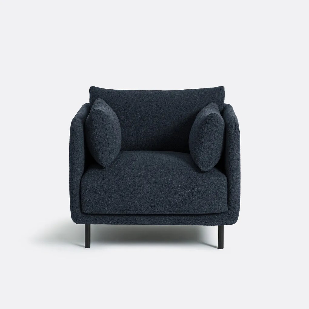 Fauteuil, fijne bouclé stof, VICTOR
