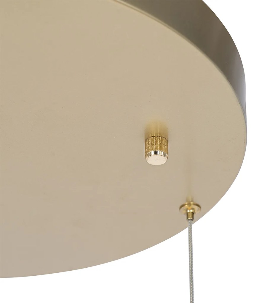 Hanglamp messing rond incl. LED 3-staps dimbaar 3-lichts - Lyani