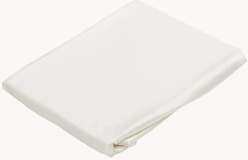 Hoeslaken Sateen wit van 6A premium moerbeizijde, 22 momme