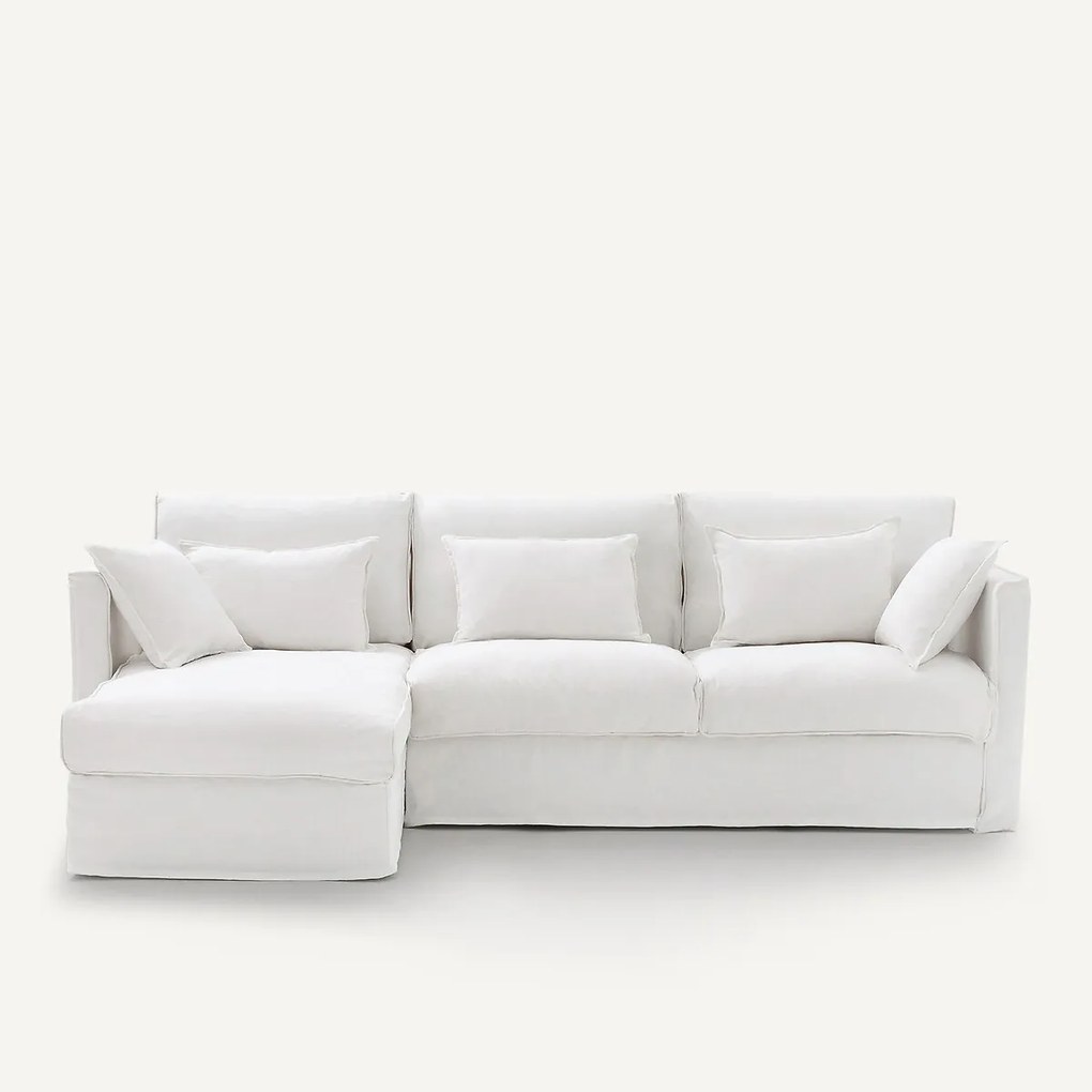 Hoekbank, omvormbaar, gekreukt linnen, Camille