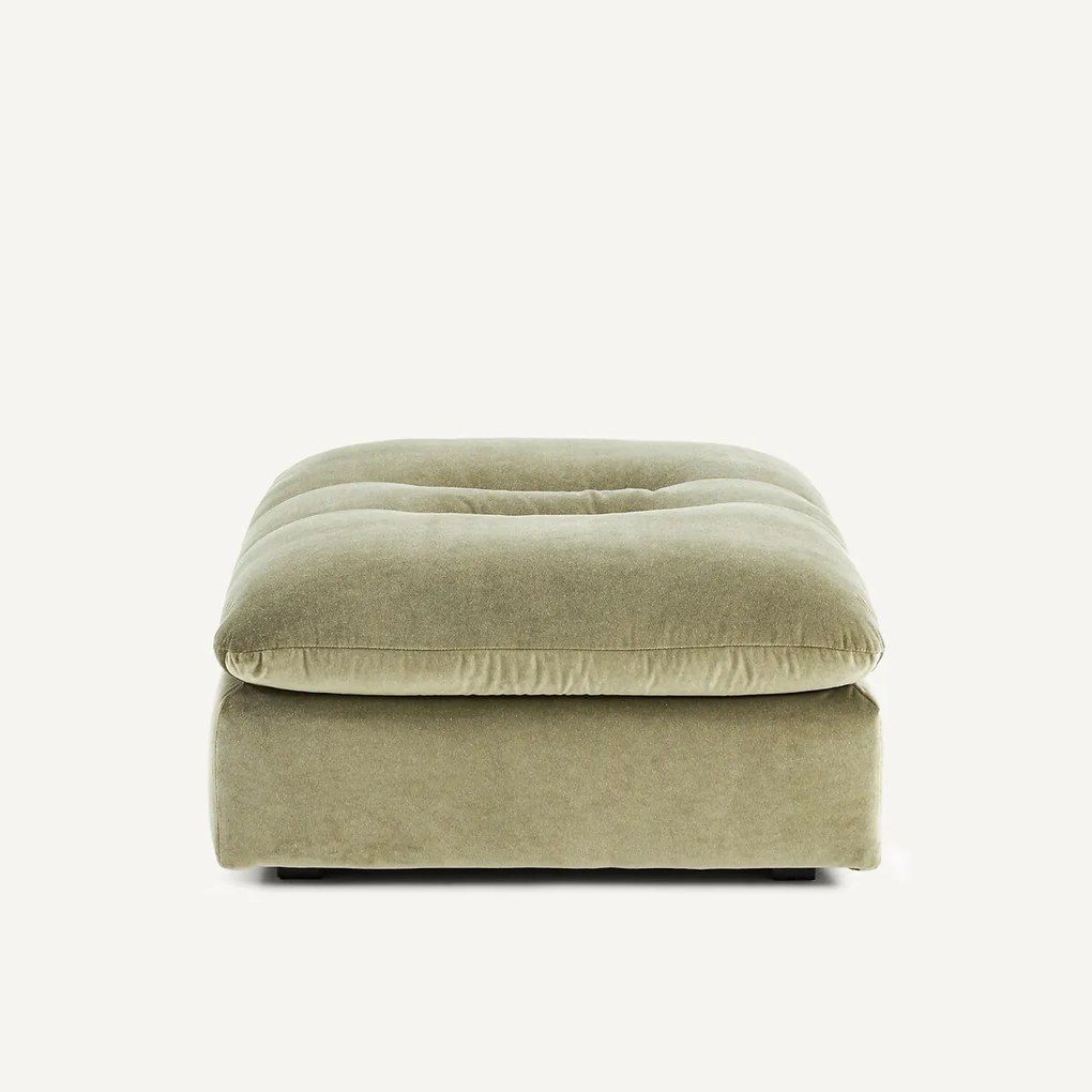 Modulaire voetensteun in linnen fluweel, GIULIANO