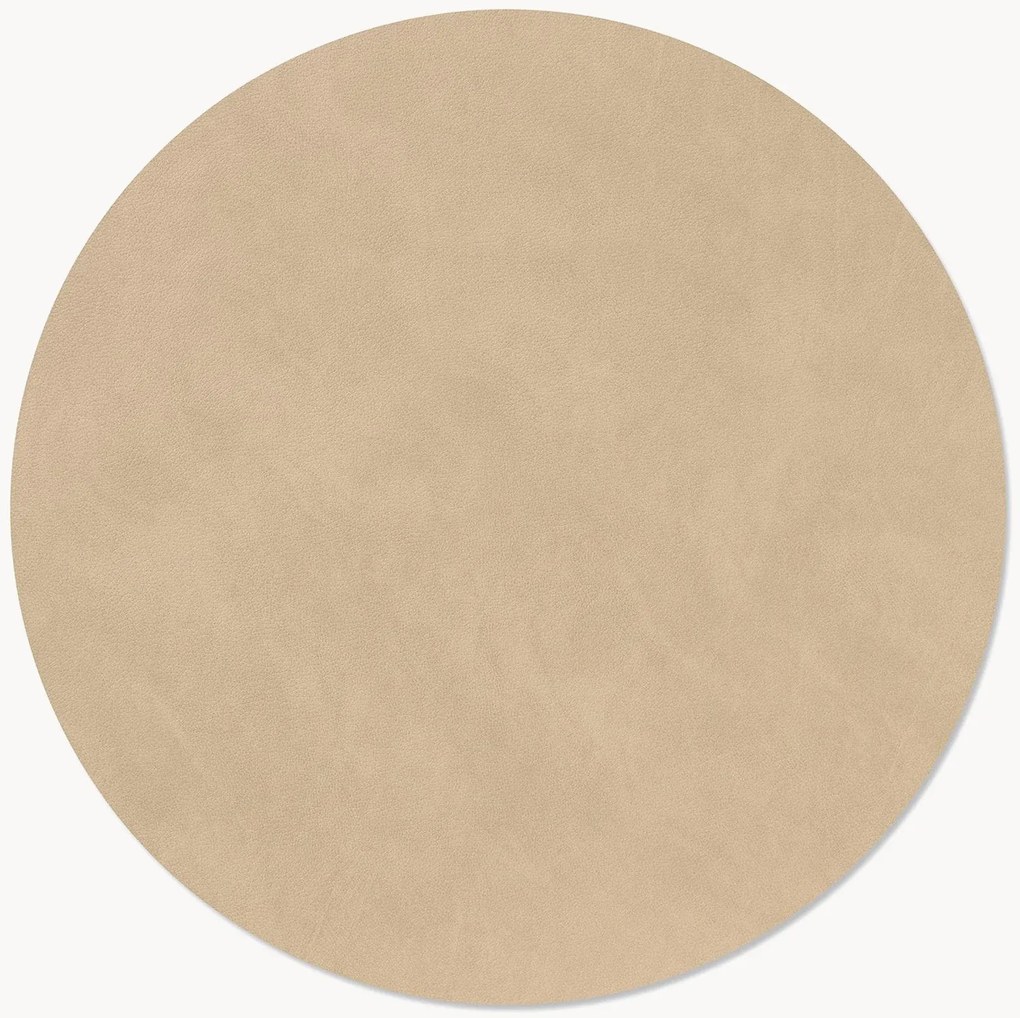 Ronde leren placemats Nupo, 2-delig