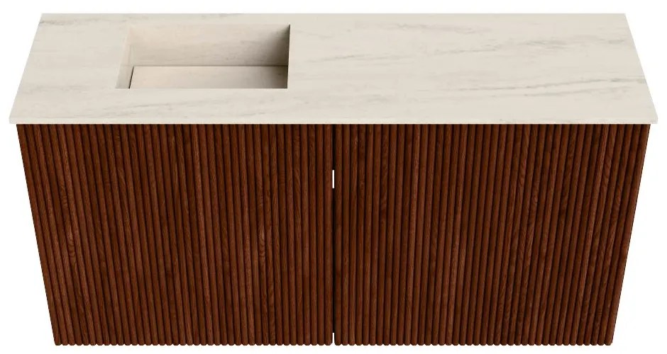 Mondiaz Joya DLux 80cm toiletmeubel ruby met wastafel faye links zonder kraangat meli