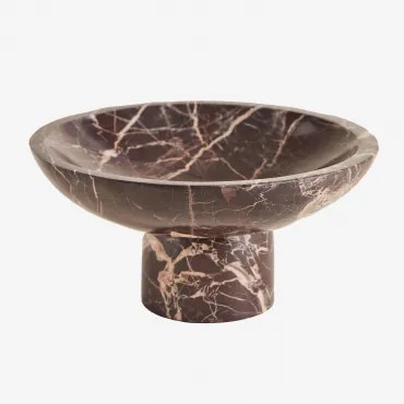 Ronde Decoratieve Schaal Ø25 Cm Van Korinza Marmer Rood Marmer Cherry Gold - Sklum