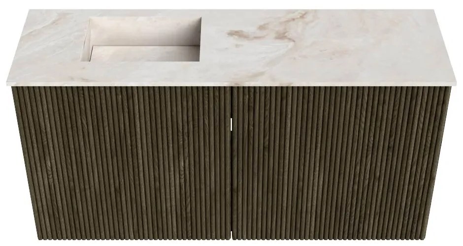 Mondiaz Joya DLux 80cm toiletmeubel shadow met wastafel faye links zonder kraangat frappe