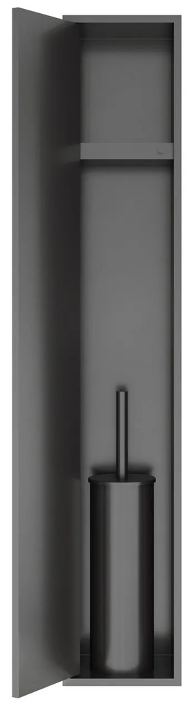 Hotbath &More inbouw toiletborstel en toiletrolhouder gunmetal geborsteld PVD