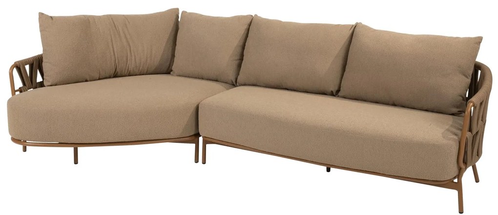 4 Seasons Outdoor Biarritz chaise loungebank amber Loungebank beige weerbestendig