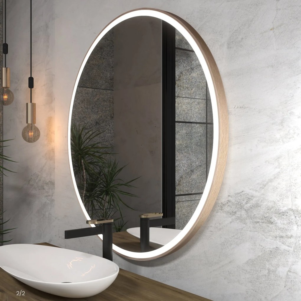 Ronde spiegel met verlichting E1