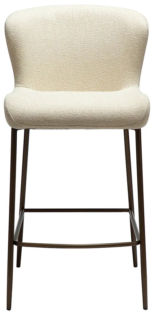 Dan-Form Glam Counter Barstoel Boucle Almond Shimmer Antique Brass