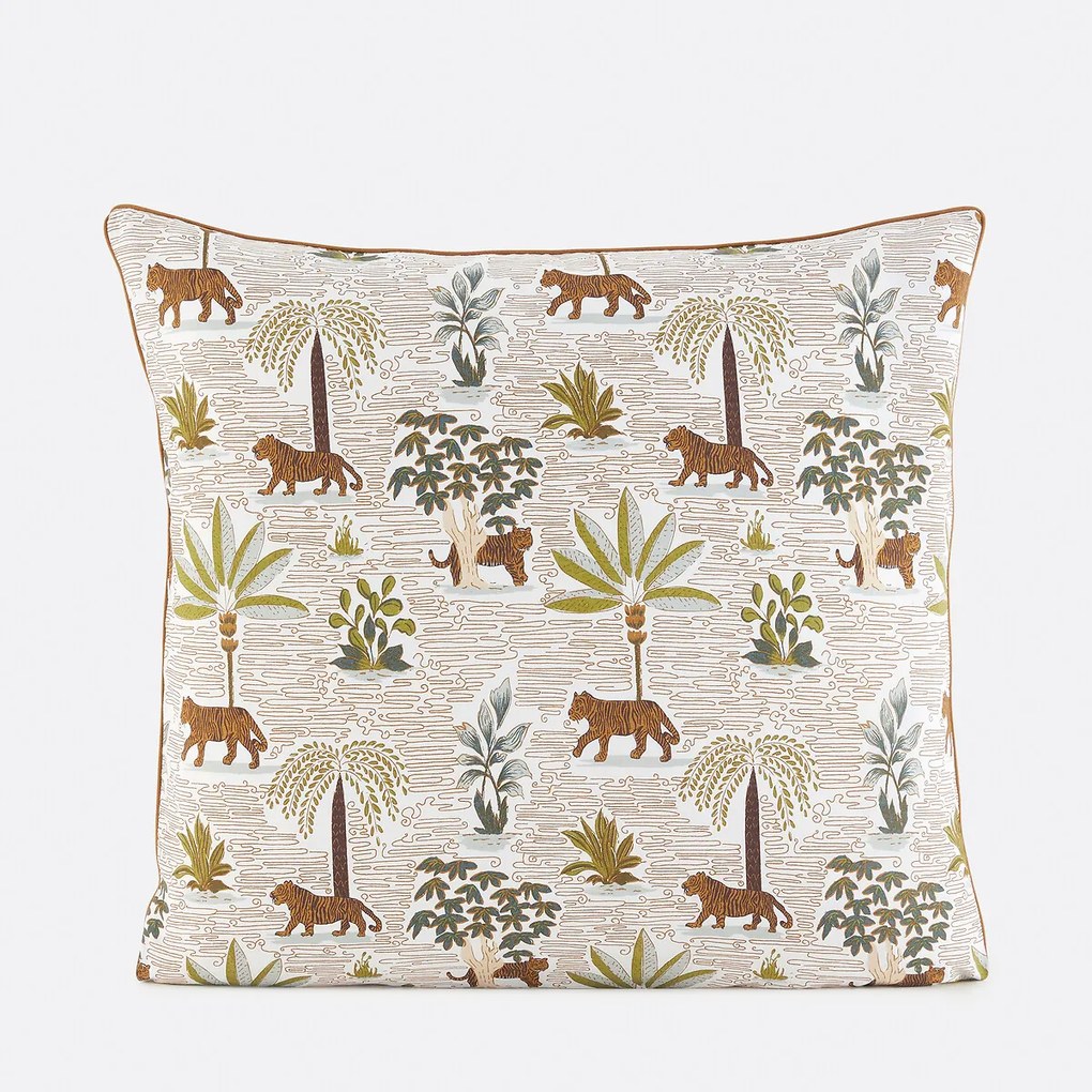 Kussensloop voor kinderen, gewassen katoen, jungleprint, WILA