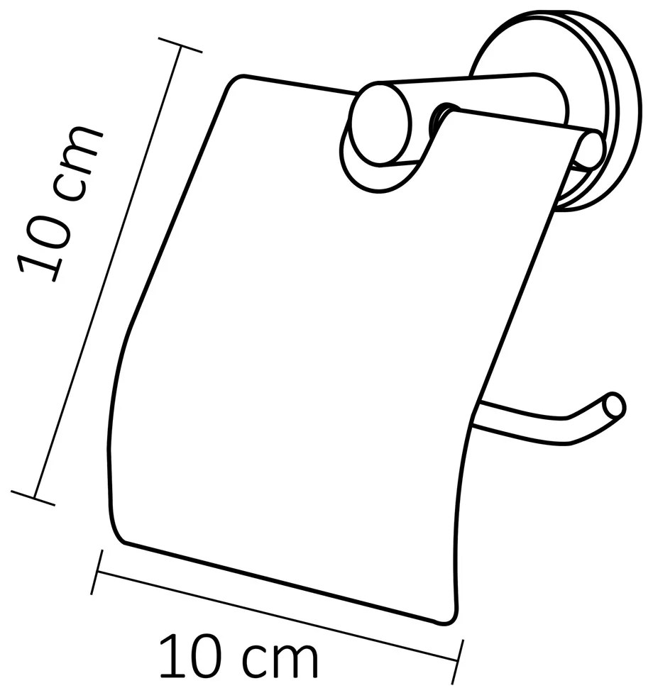 Differnz toiletrolhouder/klep zwart