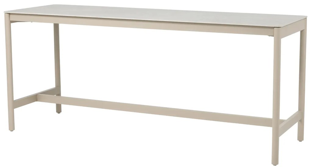 Taste by 4 Seasons Soho bartafel latte met keramisch blad 220 x 75 cm Tuintafel beige weerbestendig