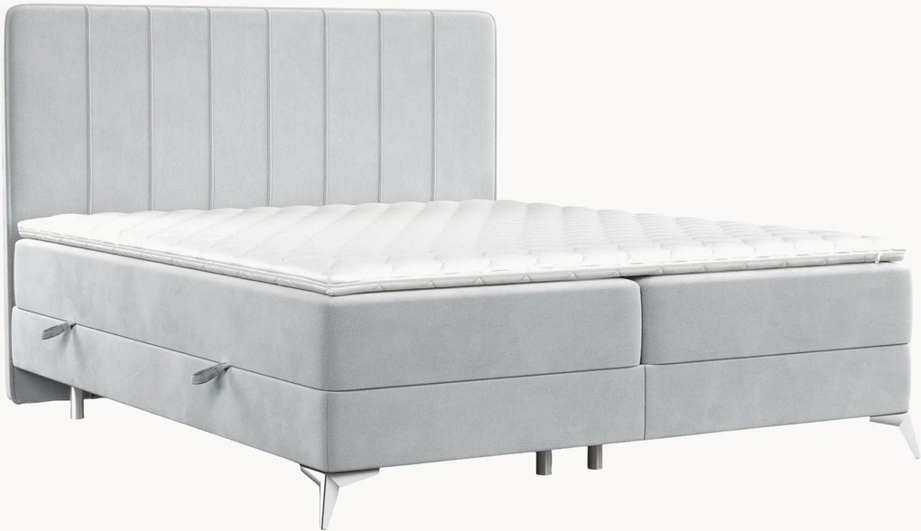 Handgemaakte fluwelen divan bed Aggaz met opbergruimte, H3