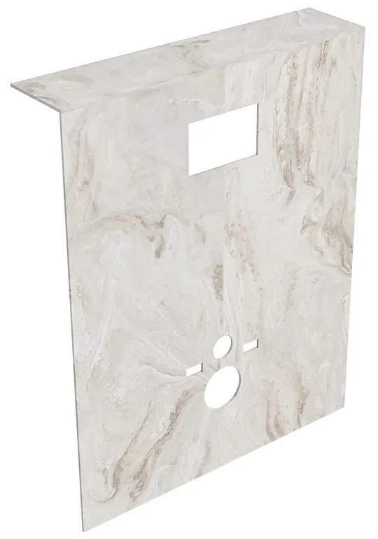 Mondiaz Hope toiletplaat solid surface 100x125cm frappe voorgeboord