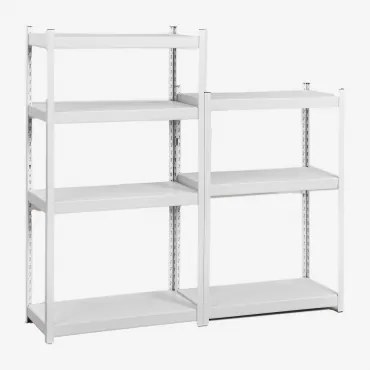 Set Van 2 Stalen Planken (150-120x80 Cm) Crenzi Wit - Sklum