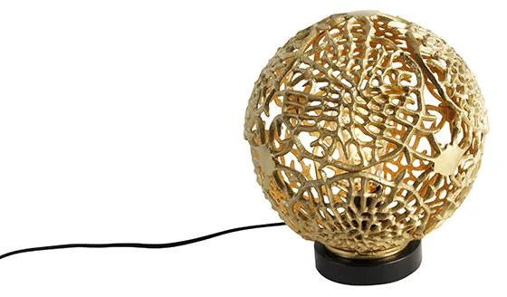 Art deco tafellamp goud met zwart - Maro