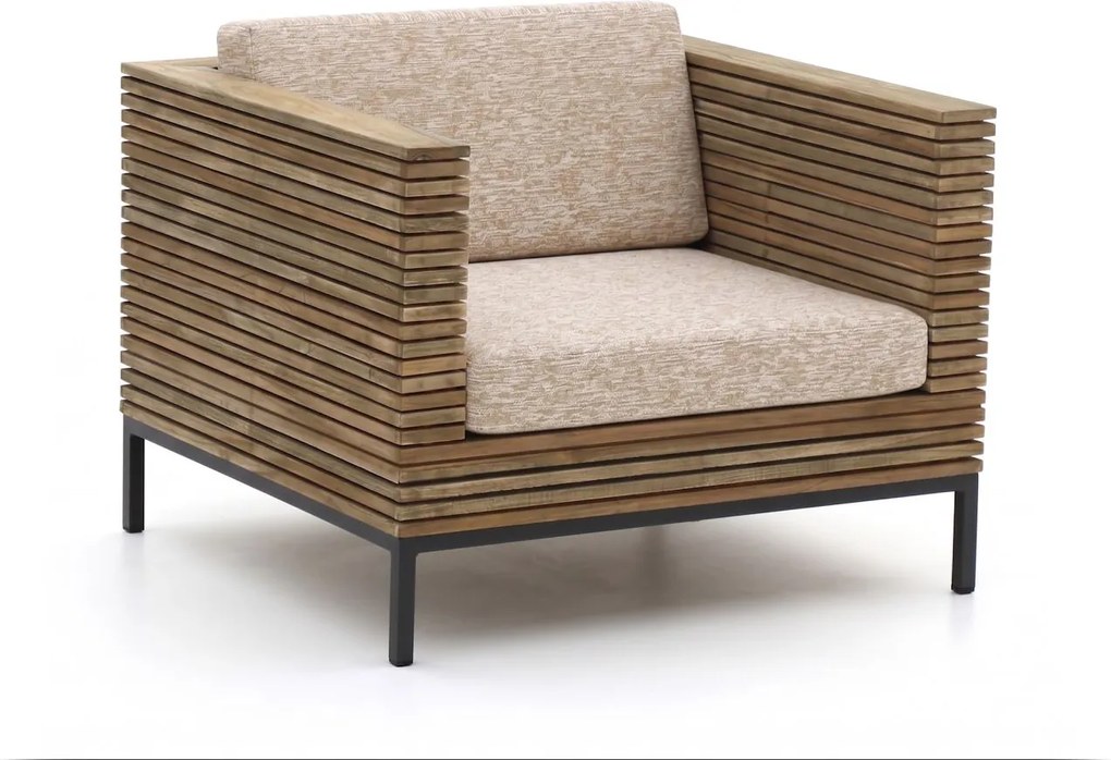 + 15% kassakorting | Lounge tuinstoel |   ROUGH-D | Teakhout | Old Teak/Taupe | Kees Smit Tuinmeubelen