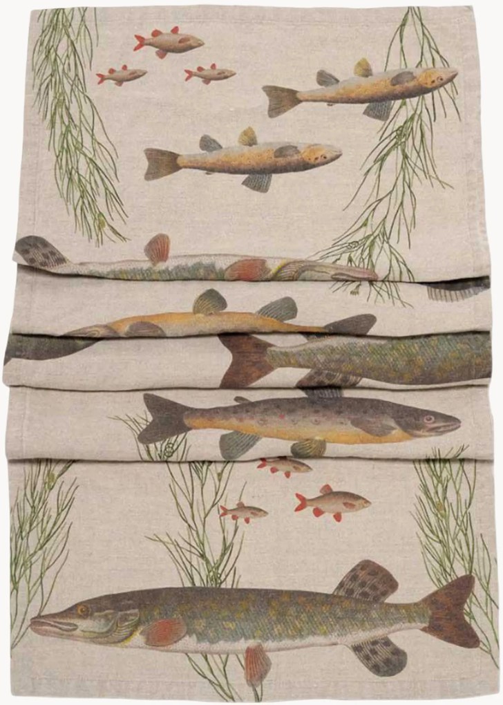 Linnen tafelloper Freshwater Fish