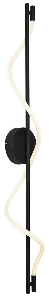 Moderne wandlamp zwart incl. LED 3-staps dimbaar - Twirl