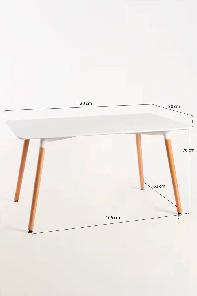 Tower Rechthoekige Tafel 120 x 80 cm