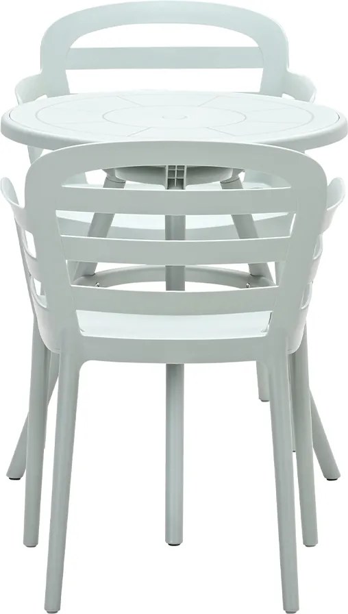 Garden Impressions Mira balkonset 3-delig - Faria tuintafel Ø60 cm - olijf