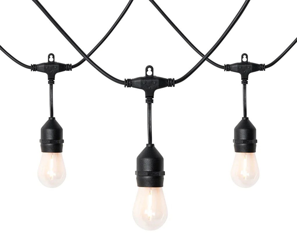 Buitenlamp Prikkabel LED 10 meter 10-lichts helder IP44 - Chill Modern IP44 Buitenverlichting