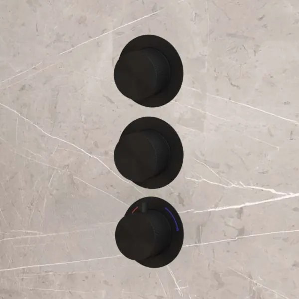 Best Design High End Nero complete 2-wegs inbouwthermostaat zwart mat