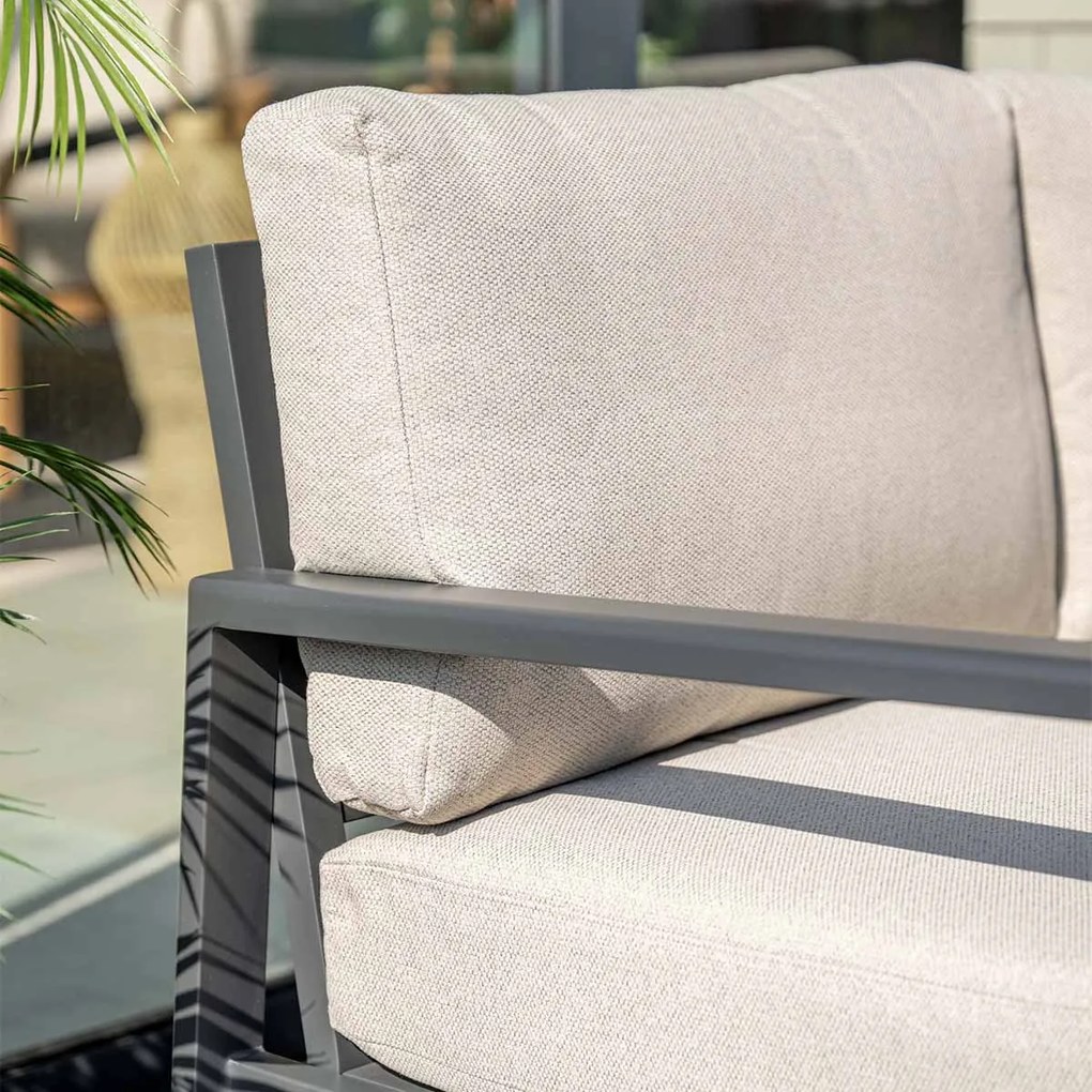 Garden Impressions Denver loungeset 4-delig links – donker grijs