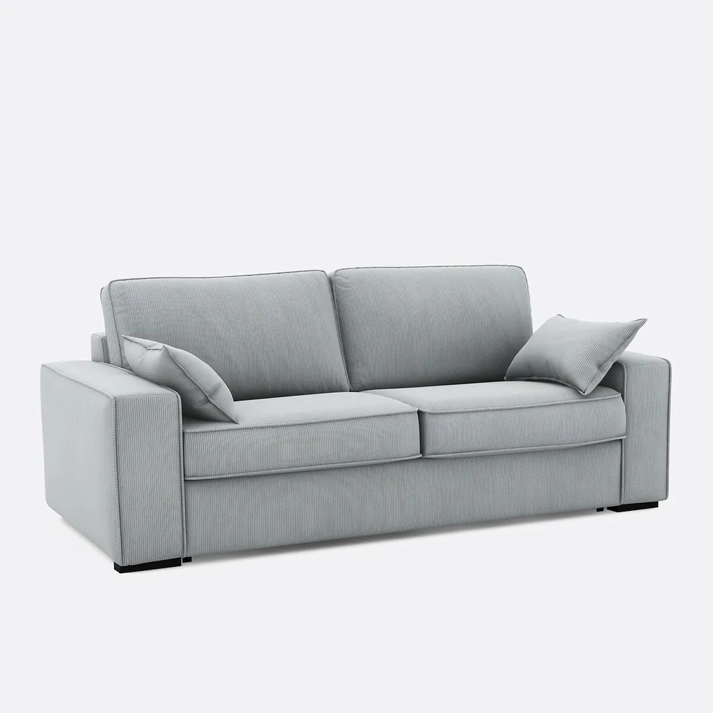 Slaapbank van fluweel, 2, 3 of 4 zits, Comfort Bultex®, Cecilia