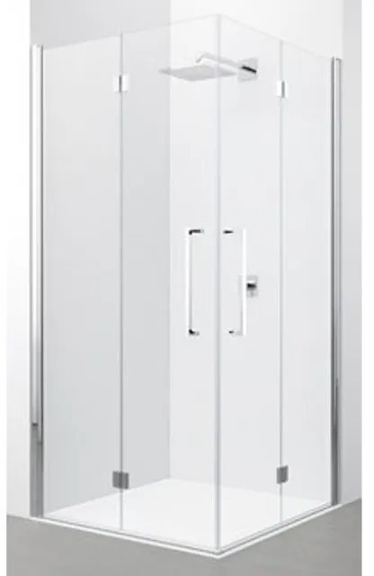 Novellini Young 2.0 2GS douchecabine hoekinstap met vouwdeuren 79/81x200cm chroom/helder y22gs79-1k