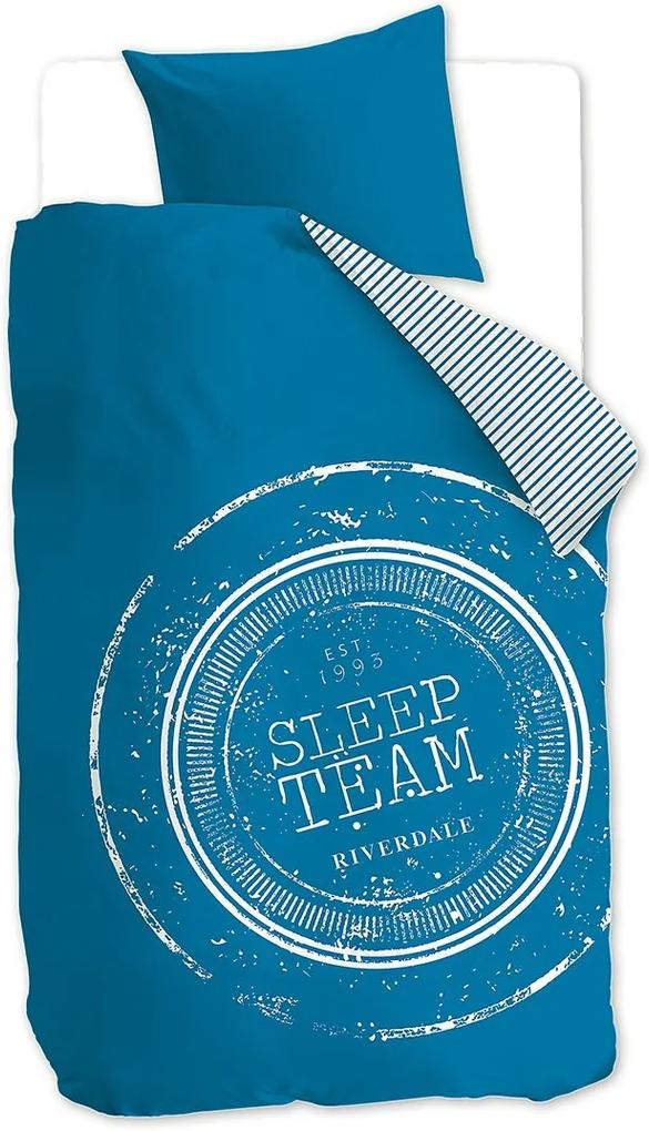Riverdale | Dekbedovertrek Team lengte 200 cm x breedte 140 cm x dikte 0.1 cm blauw dekbedovertreksets bed & bad beddengoed