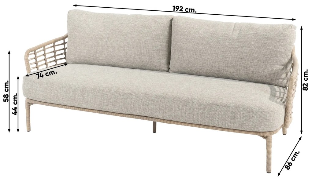 4 Seasons Como 3-zits loungebank - Harvest