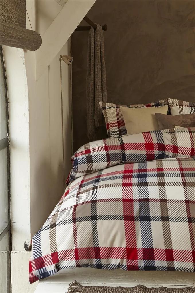 Beddinghouse | Dekbedovertrekset Sherlock eenpersoons: breedte 140 cm x lengte 200/220 cm + rood dekbedovertreksets flanel bed & bad beddengoed
