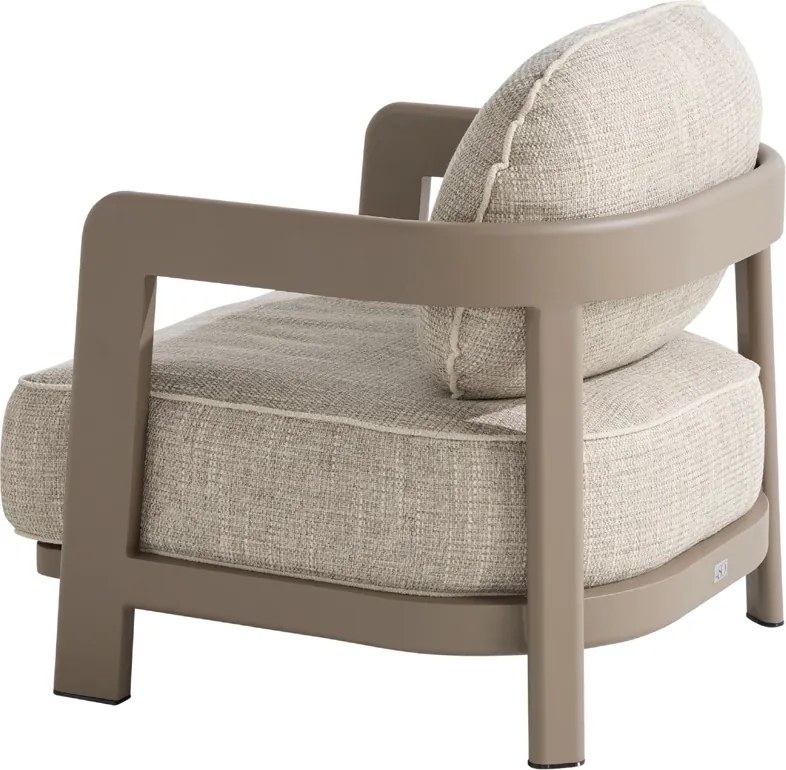 4 Seasons Outdoor Oasis loungestoel Mocca Loungestoel beige weerbestendig