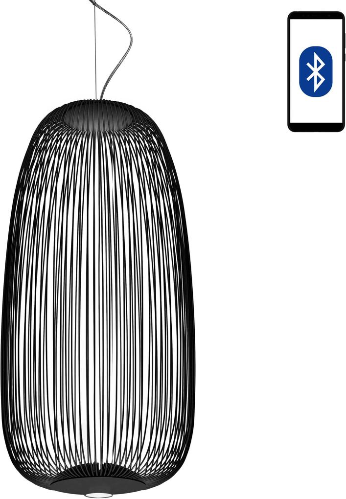 Foscarini Spokes 1 MyLight hanglamp LED dimbaar Bluetooth zwart