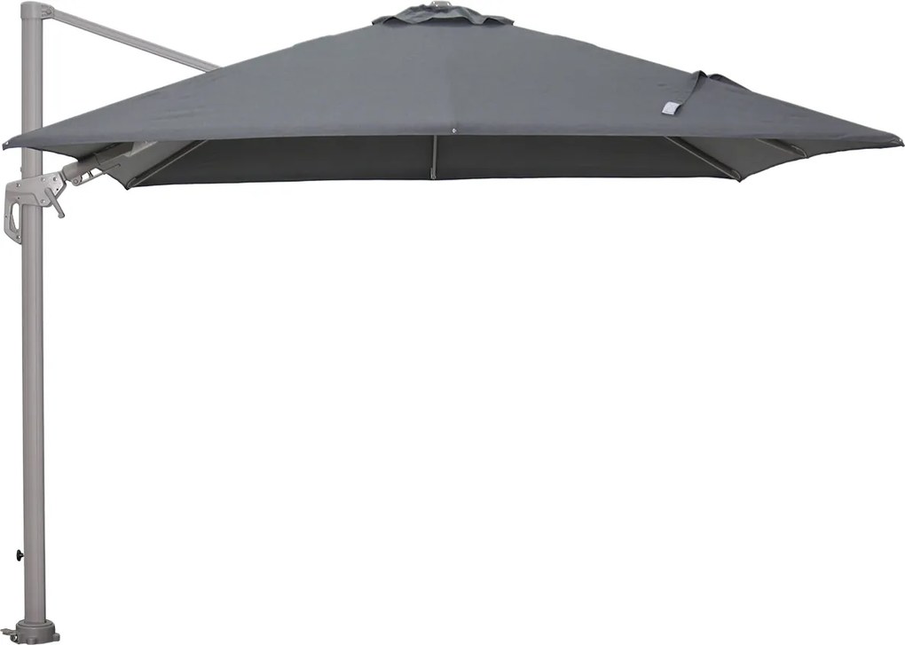 Garden Impressions Hawaii Deluxe zweefparasol 300x300 cm – antraciet doek – frame taupe