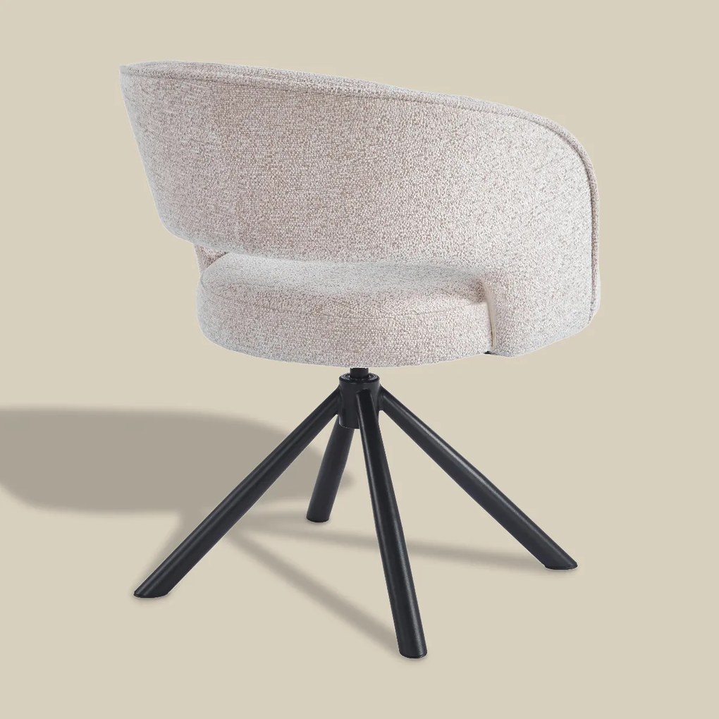 Eetkamerstoel Met Open Rugdetail Beige