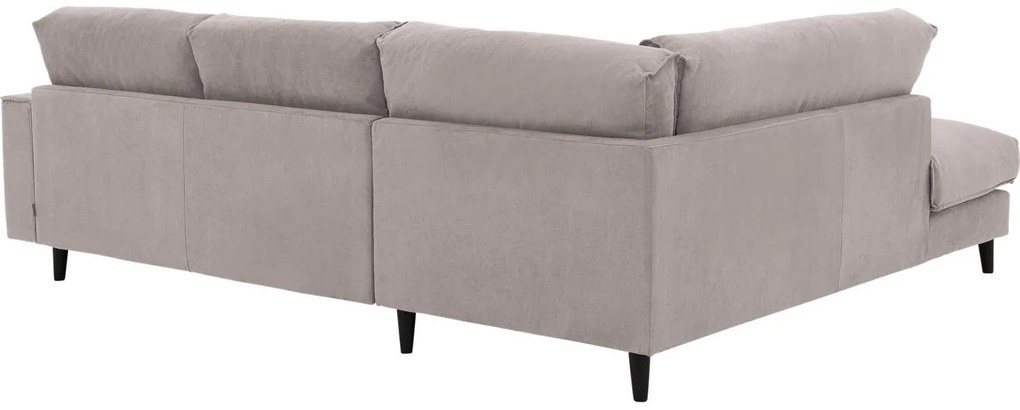 Goossens Bank Jonas beige, stof, 2,5-zits, urban industrieel met ligelement links