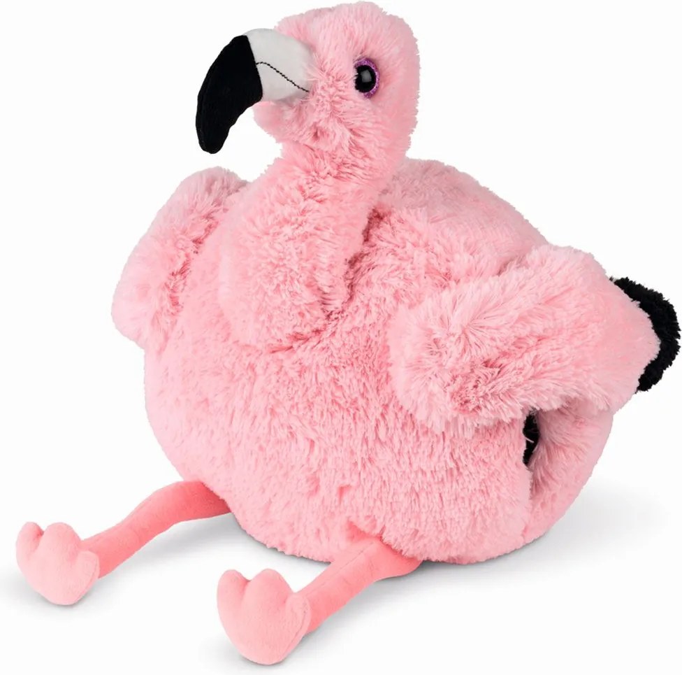 Cozy Noxxiez handwarmer &amp; knuffel "Flamingo"