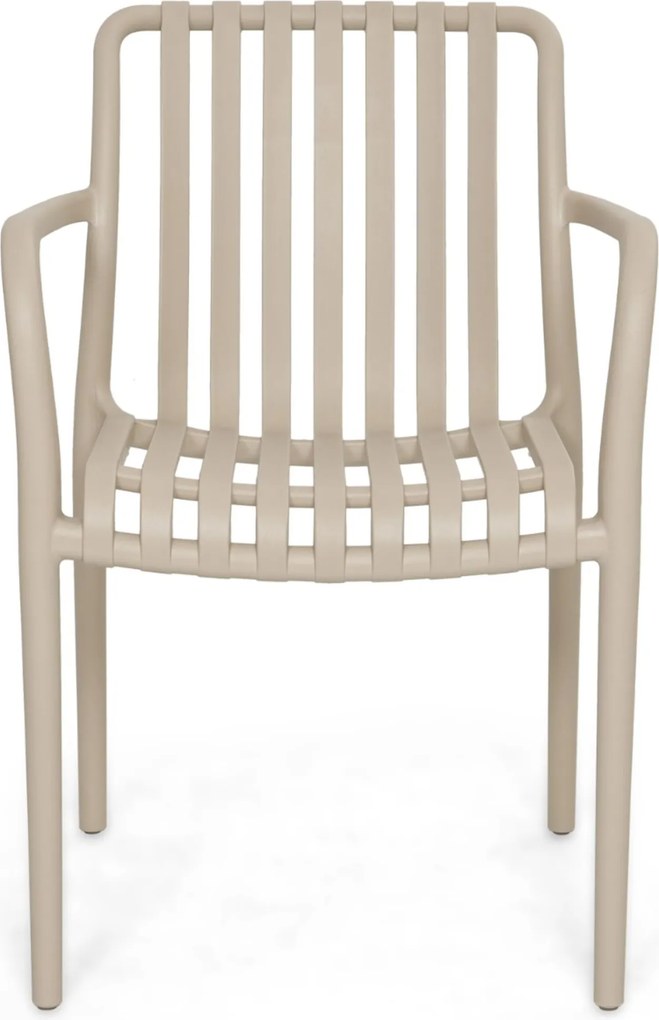 Tuinset 6 personen 210 cm Kunststof Zand/Beige Domani Furniture Alba/Creta