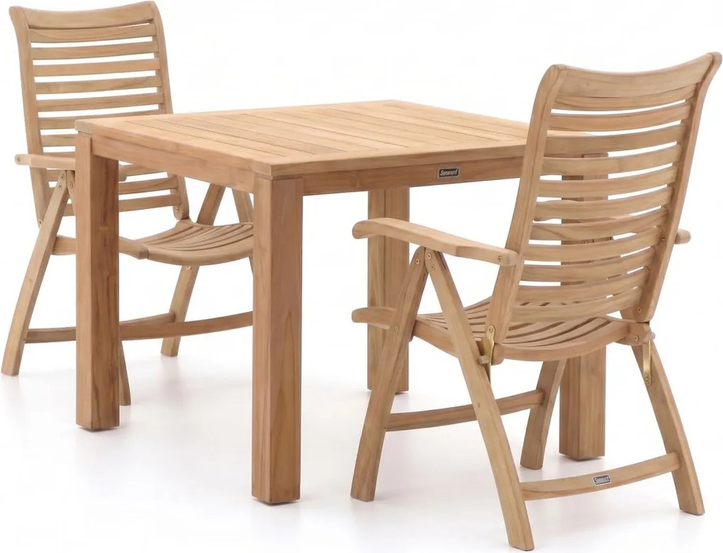 Diningset Sunyard  | 2 personen | Tuinset teakhout | 3-delig | Kees Smit Tuinmeubelen