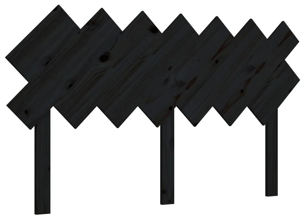 vidaXL Hoofdbord 151,5x3x81 cm massief grenenhout zwart